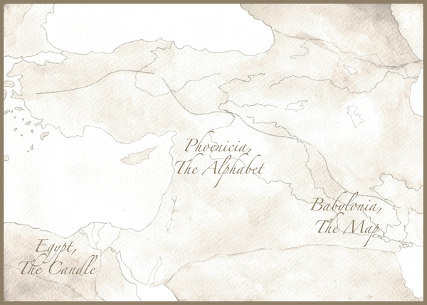 The Candle, The Alphabet, The Map Sketch